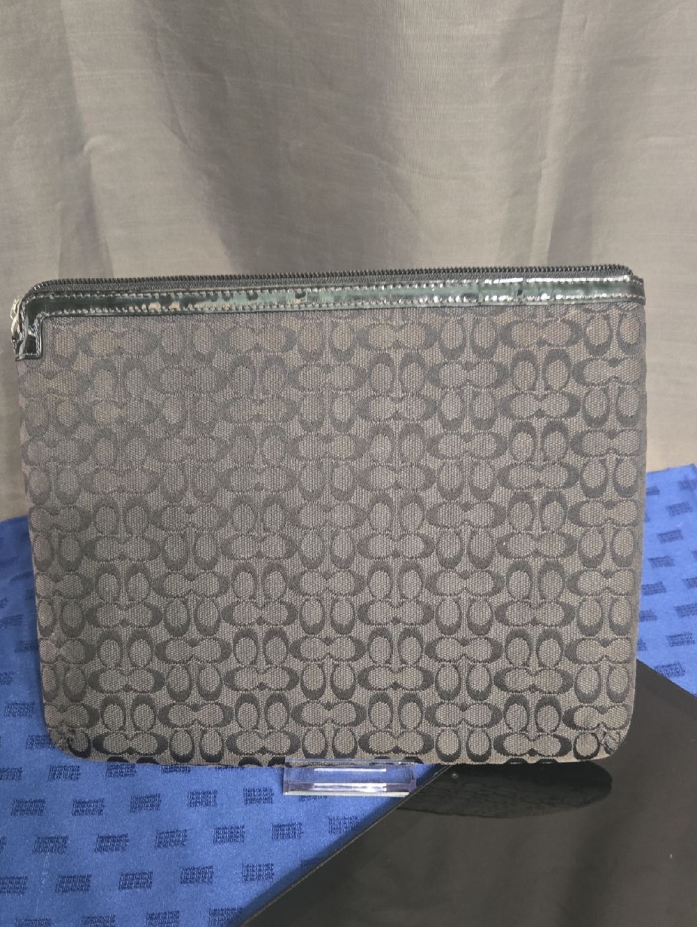 Coach Gray Signature Jacquard Tablet Sleeve